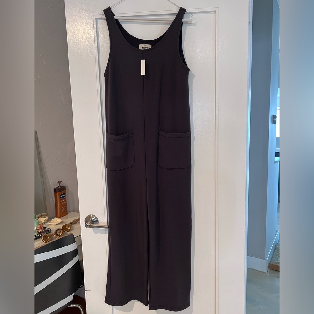 MWL Superbrushed Pull-On Jumpsuit / SMALL / BLACK COAL